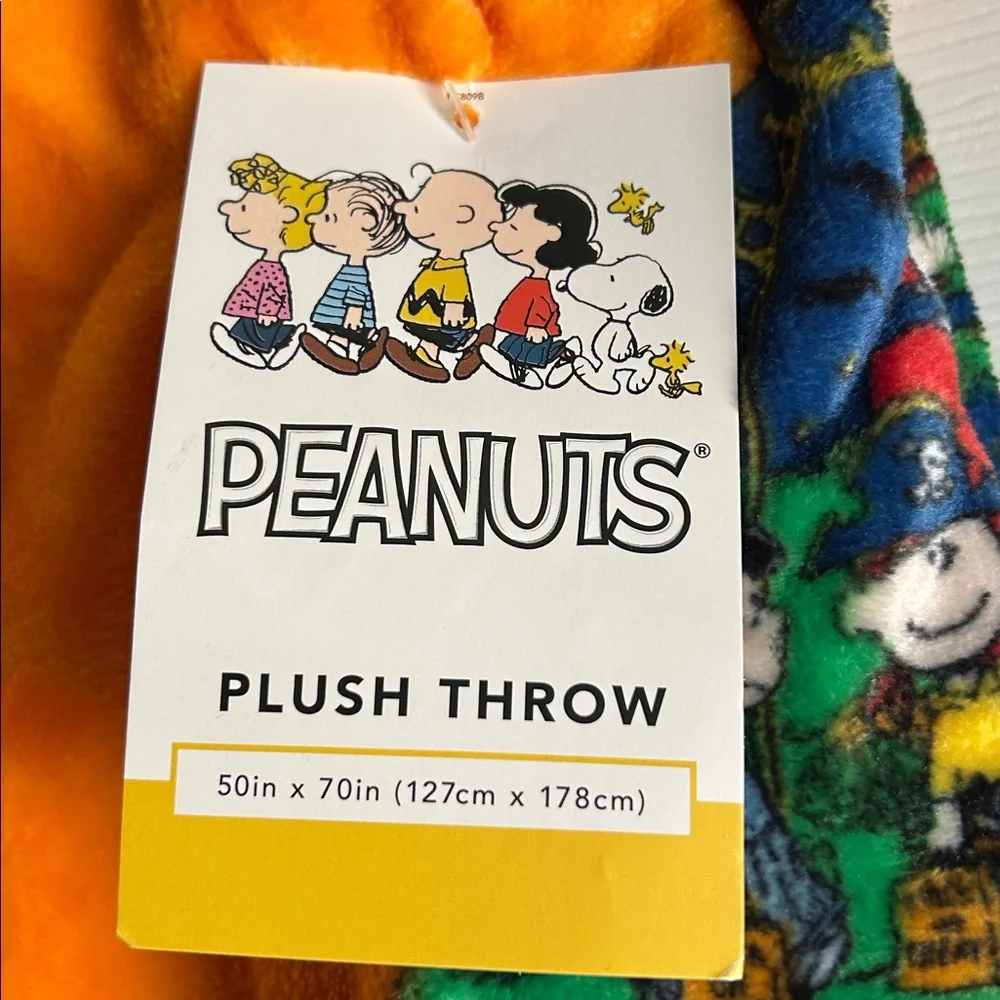 Orange Snoopy Halloween Blanket